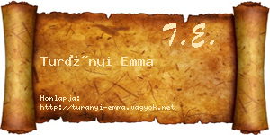 Turányi Emma névjegykártya