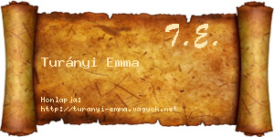 Turányi Emma névjegykártya