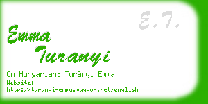 emma turanyi business card
